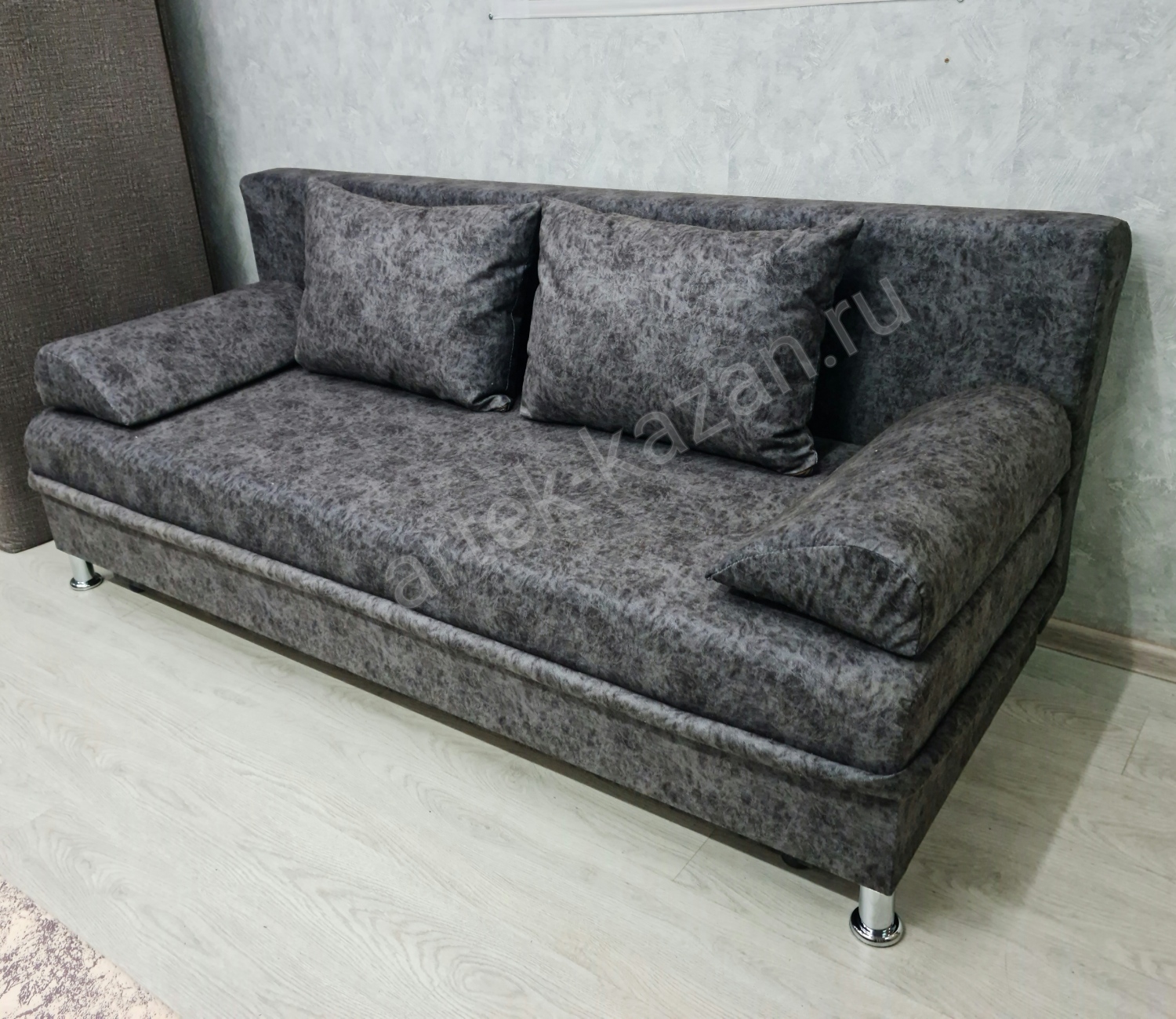 Диван-кровать еврокнижка -Эконом- микровелюр рондо темно-серый, купить за 14500руб. Купить недорогой диван по низкой цене от производителя можно у нас.